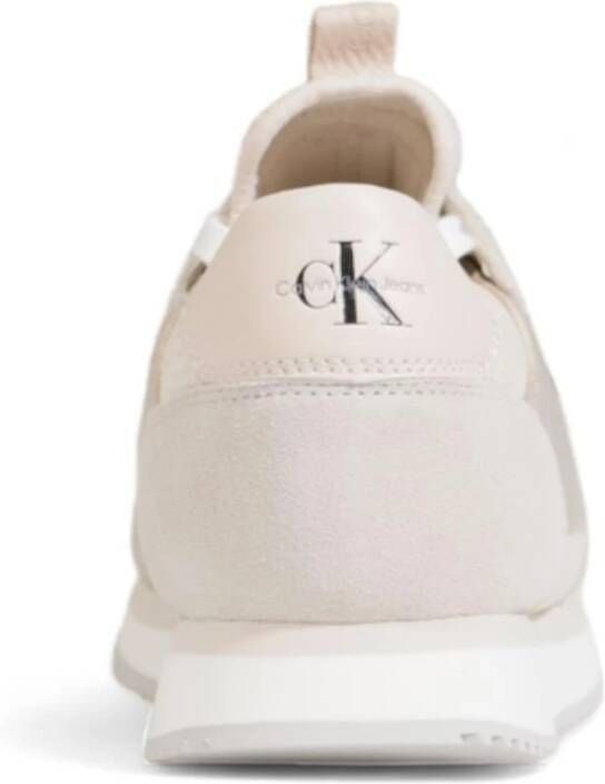 Calvin Klein Roze Suède Veterschoenen Sneakers Vrouwen Pink Dames