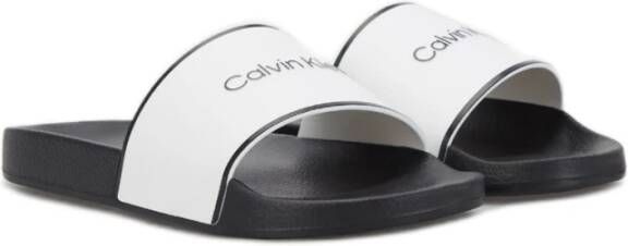 Calvin Klein Rubber Pool Slide Sandalen Vrouwen Black Dames