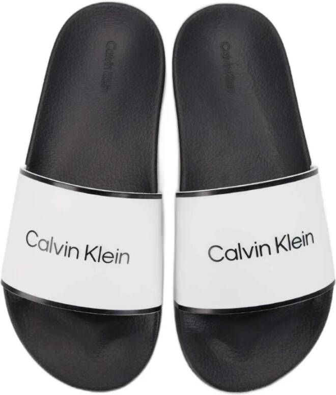 Calvin Klein Rubber Pool Slide Sandalen Vrouwen Black Dames