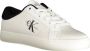 Calvin Klein Witte polyester sneakers met veters contrastdetails print logo White - Thumbnail 4