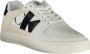 Calvin Klein Witte polyester sneakers met veters contrastdetails print logo White Heren - Thumbnail 7