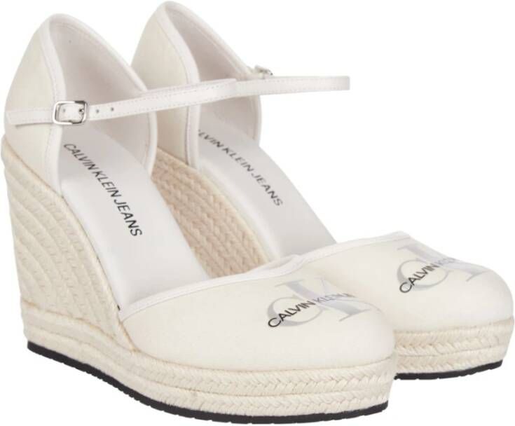 Calvin Klein Sleehak Sandalen White Dames