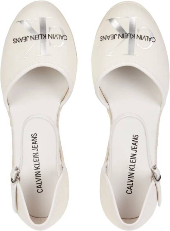 Calvin Klein Sleehak Sandalen White Dames