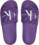 Calvin Klein Jeans Monogram Paarse Slippers Purple Dames - Thumbnail 4