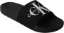 Calvin Klein Jeans Monogram Slide Sandalen Lente Zomer Collectie Black - Thumbnail 15