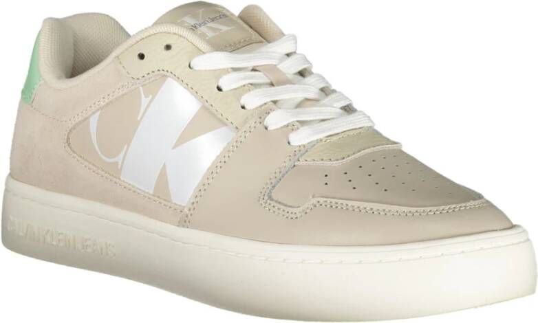 Calvin Klein Sportieve Beige Sneakers met Contrastdetails Beige Heren