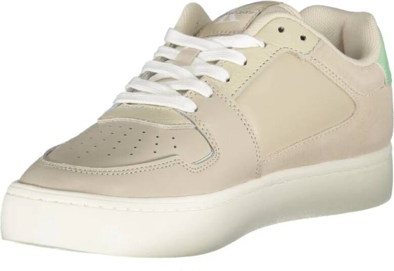 Calvin Klein Sportieve Beige Sneakers met Contrastdetails Beige Heren