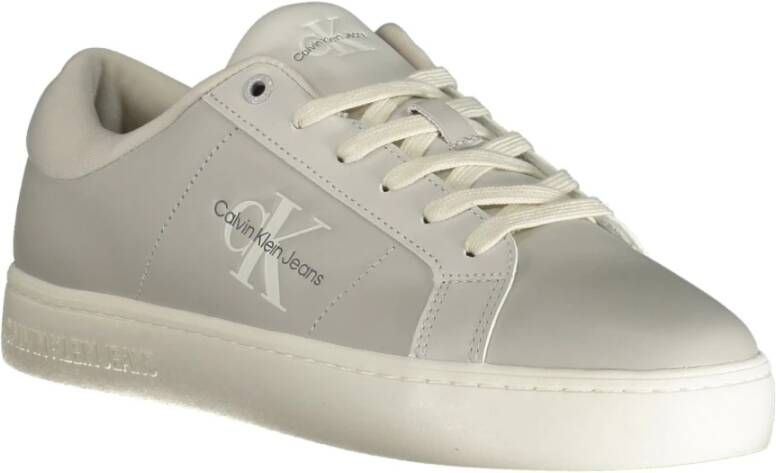 Calvin Klein Sportieve Grijze Veterschoenen met Logoprint Gray Heren