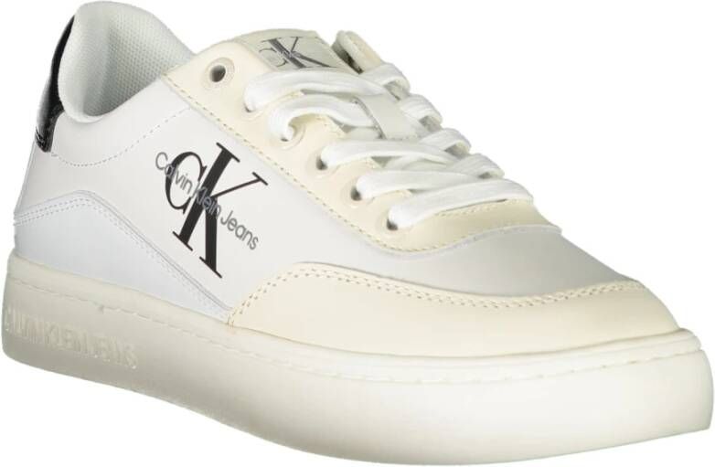 Calvin Klein Sportieve witte sneakers met contrastdetails White Dames