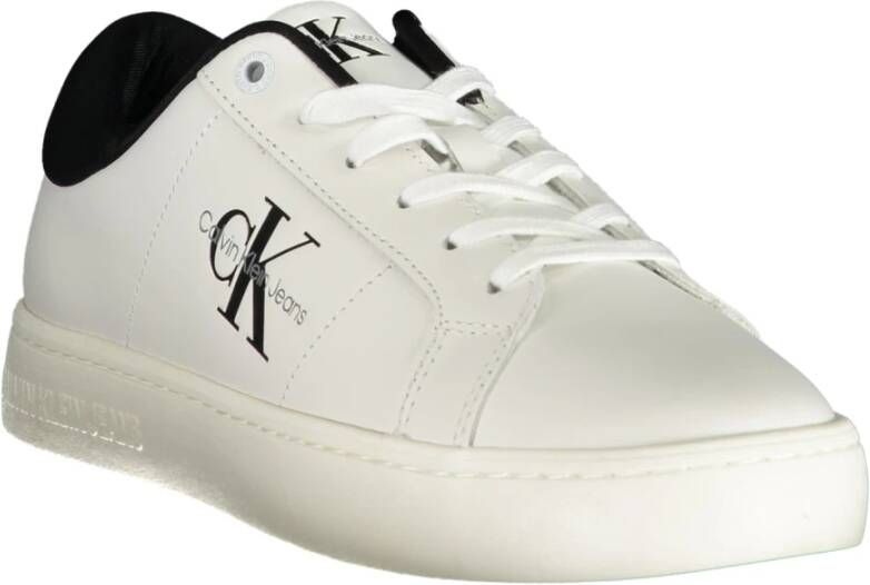 Calvin Klein Sportieve witte sneakers met contrastdetails White Heren