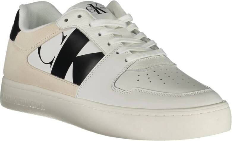 Calvin Klein Sportieve witte sneakers met contrastdetails White Heren