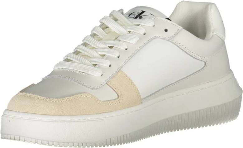 Calvin Klein Sportieve witte sneakers met logoprint White Dames