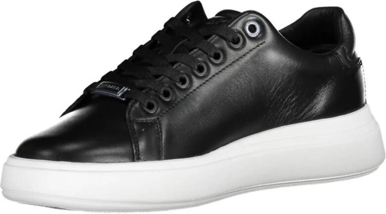 Calvin Klein Sportieve zwarte damessneakers met contrastdetails Black Dames