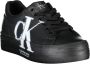 Calvin Klein Zwarte Polyester Sneaker met Contrasterende Details Zwart - Thumbnail 5