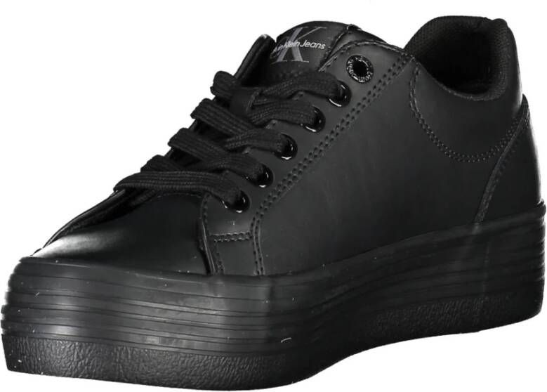 Calvin Klein Sportieve zwarte damessneakers met logoprint Black Dames