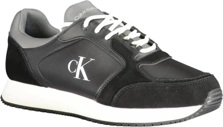 Calvin Klein Sportieve Zwarte Sneakers met Contrastdetails Black Heren