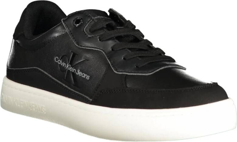 Calvin Klein Sportieve Zwarte Veterschoenen met Logoprint Black Heren