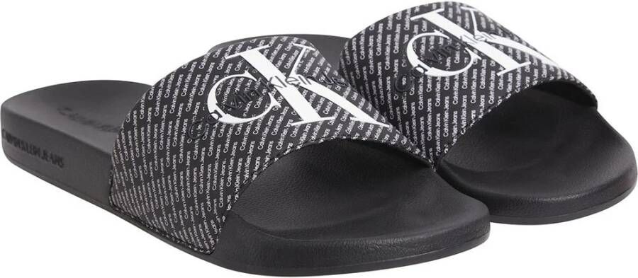 Calvin Klein Stijlvolle Slide Sandalen Black Heren