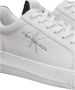 Calvin Klein Witte polyester sneakers met veters print contrastdetails logo White Heren - Thumbnail 4