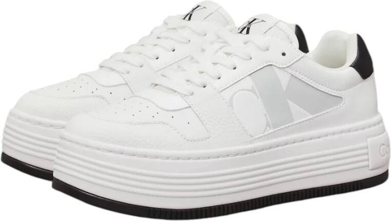 Calvin Klein Stijlvolle Veterschoenen Mix White Dames