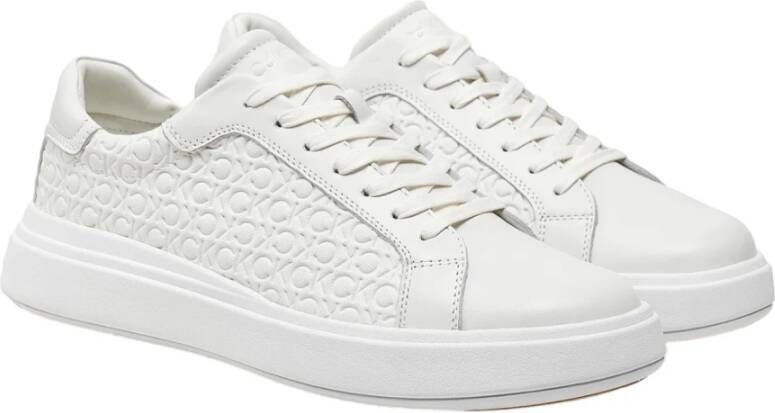 Calvin Klein Stijlvolle Vetersneakers White Heren