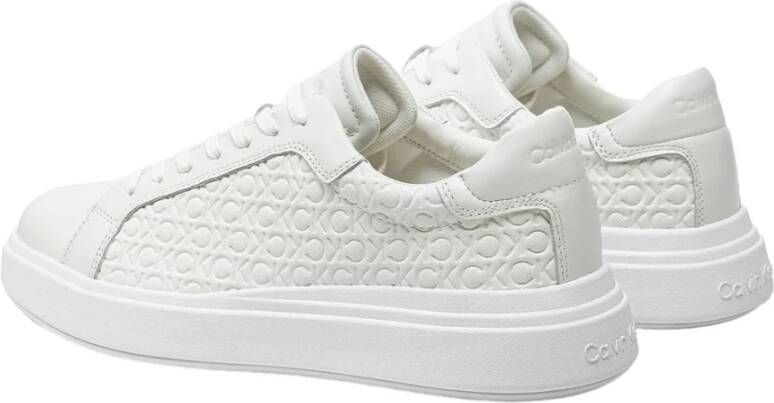 Calvin Klein Stijlvolle Vetersneakers White Heren