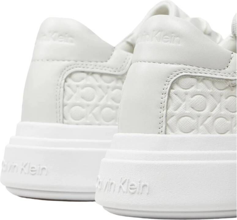 Calvin Klein Stijlvolle Vetersneakers White Heren