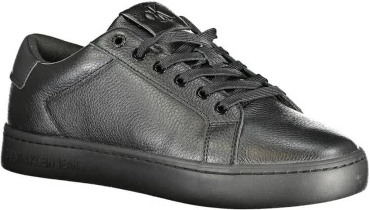 Calvin Klein Stijlvolle Zwarte Polyester Sneaker voor Mannen Black Heren