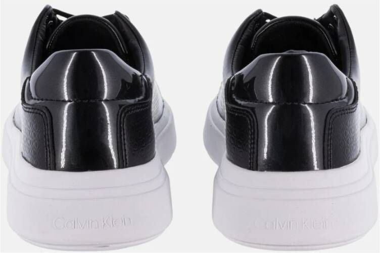 Calvin Klein Verhoogde Cupsole Veterschoenen Black Dames