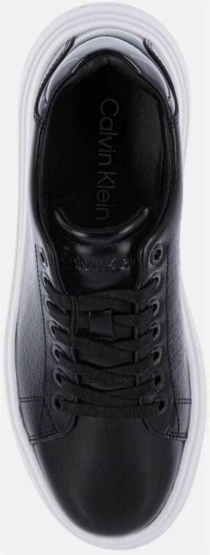 Calvin Klein Verhoogde Cupsole Veterschoenen Black Dames