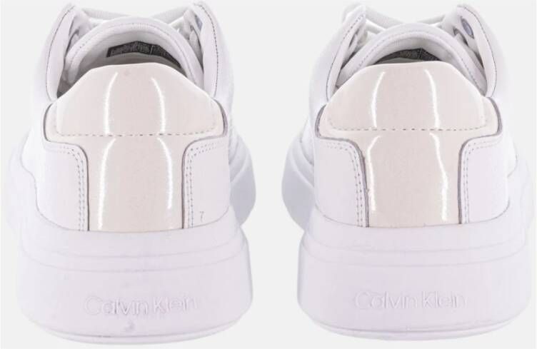 Calvin Klein Verhoogde Cupsole Veterschoenen White Dames