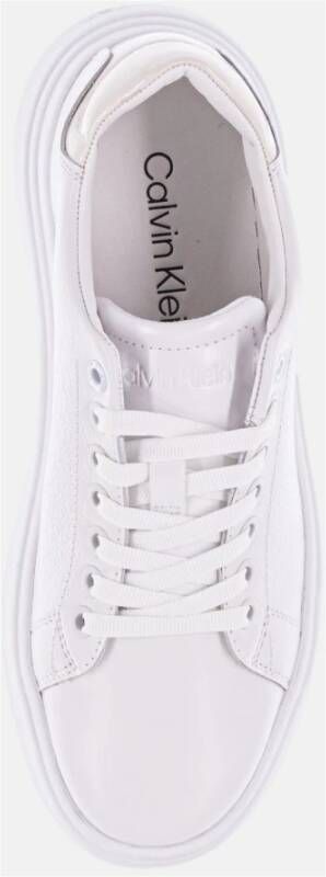 Calvin Klein Verhoogde Cupsole Veterschoenen White Dames