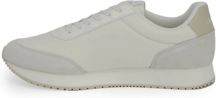 Calvin Klein Witte katoenen sneakers met veters Multicolor Heren