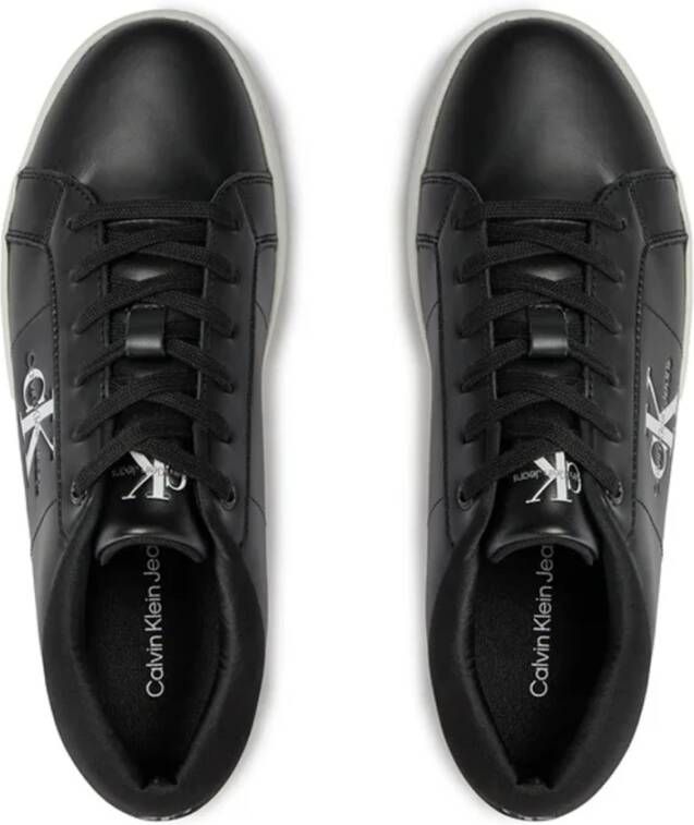 Calvin Klein witte leren sneakers Black Heren