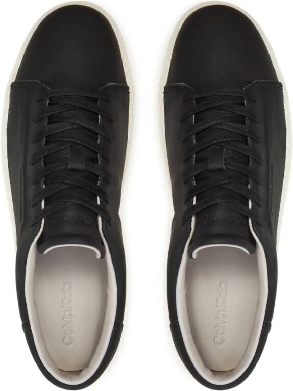 Calvin Klein witte leren sneakers Black Heren