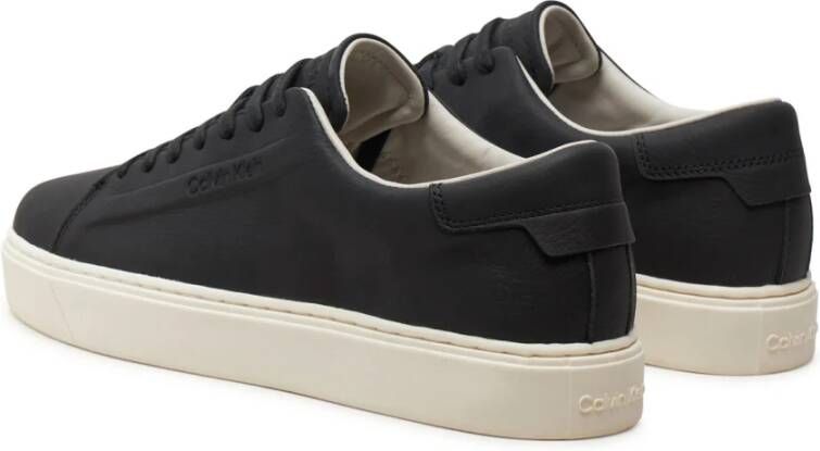 Calvin Klein witte leren sneakers Black Heren