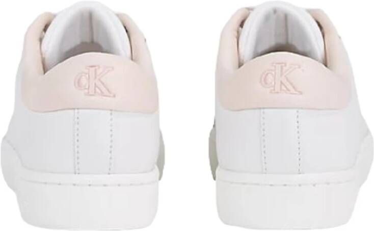 Calvin Klein Witte Leren Sneakers White Dames