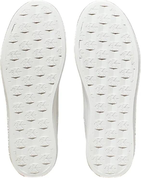 Calvin Klein Witte Leren Sneakers White Dames