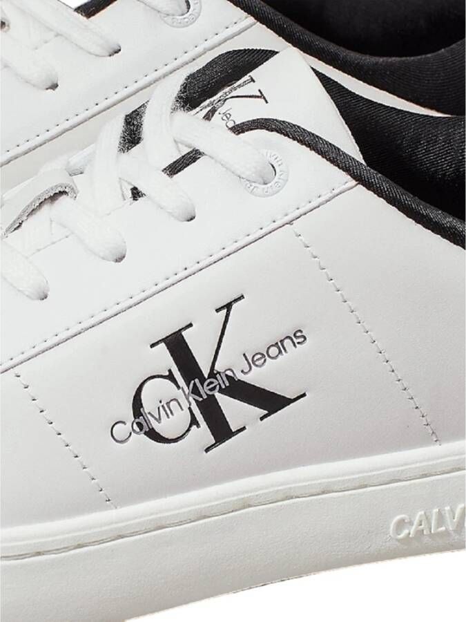 Calvin Klein Witte Leren Sneakers White Dames