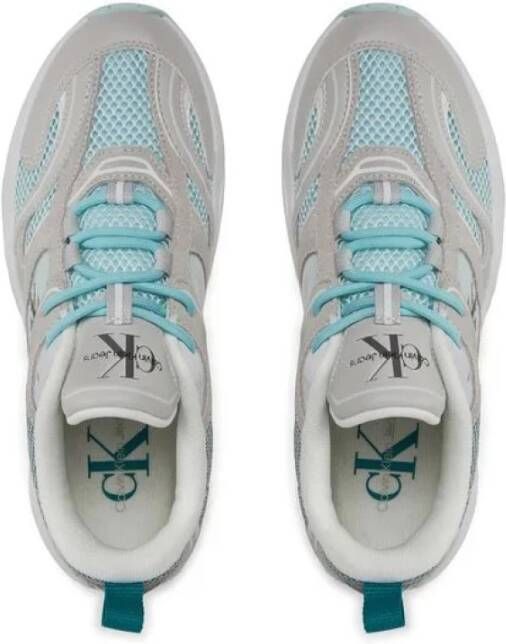 Calvin Klein Witte Leren Sneakers White Dames