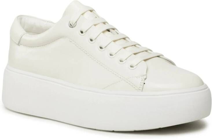 Calvin Klein Witte Leren Sneakers White Heren