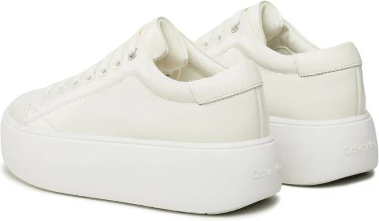 Calvin Klein Witte Leren Sneakers White Heren