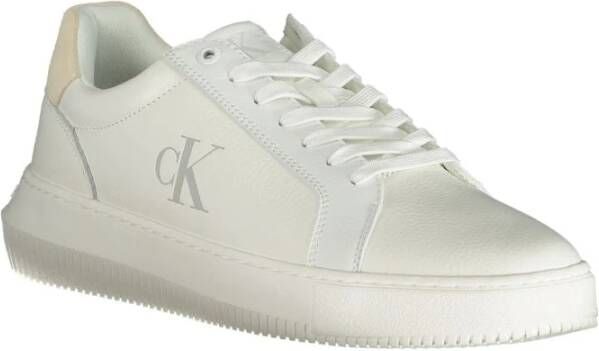 Calvin Klein Witte Polyester Sneaker White Heren