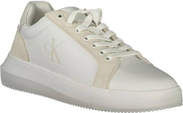 Calvin Klein Witte Polyester Sneaker White Heren