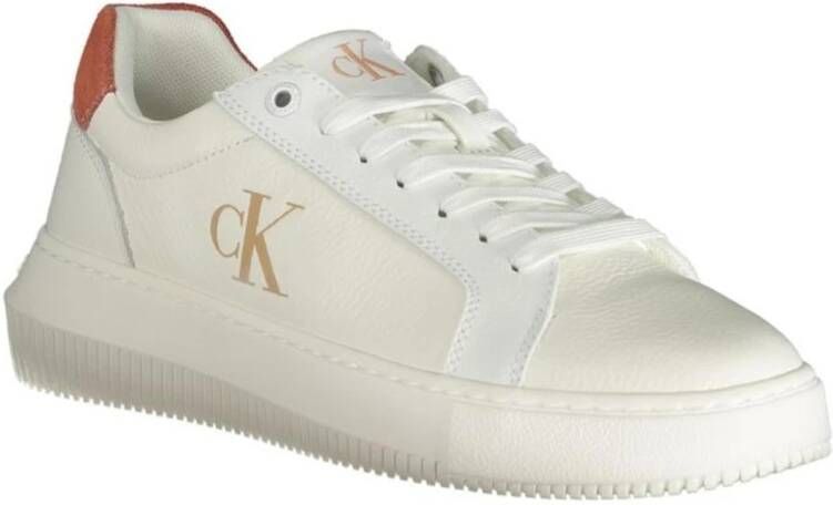 Calvin Klein Witte polyester sneakers met ademend ontwerp White Dames