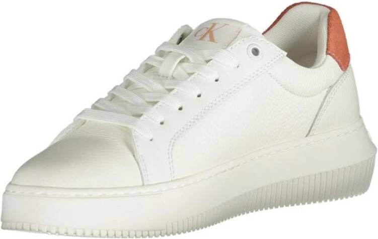 Calvin Klein Witte polyester sneakers met ademend ontwerp White Dames