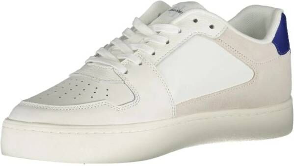 Calvin Klein Witte Polyester Sneakers met Contrastdetails White Heren