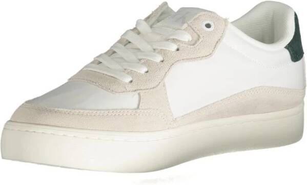 Calvin Klein Witte polyester sneakers met logoprint White Heren