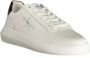 Calvin Klein Witte polyester sneakers met veters print contrastdetails logo White Heren - Thumbnail 2