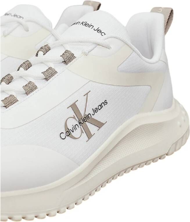 Calvin Klein Witte Sneakers Polyester Ripstop Lichtgewicht EVA White Heren